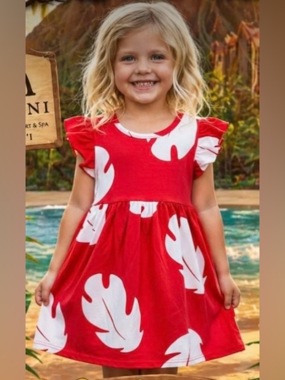 New Girls Boutique Lilo Dress Lilo & Stitch‎ Dress Disney Parks Summer Luau